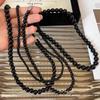 Red Black Beaded Auspicious Necklaces for Women Chinese Style Glass Beads Necklace Exquisite Elegant Choker  Accessories