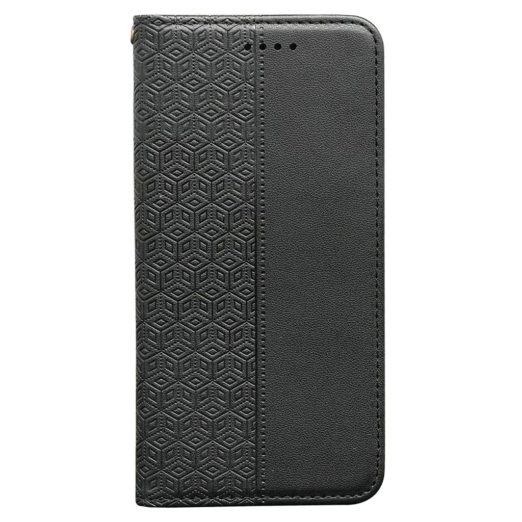 For Motorola Edge 60 Fusion 5G Wallet Phone Case Strong Magnetic Checkered Pattern Imprint Leather Flip Cover