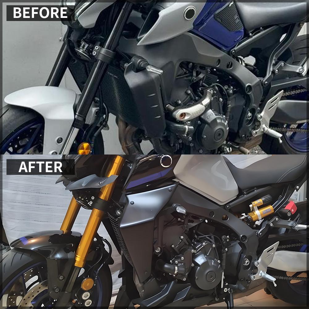 MT 09 Down Force Naked Spoilers Winglets Radiator Fairing Aerodynamic Spoiler Wing Fit For YAMAHA MT09 MT-09 FZ09 SP 2021-2023