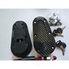 Universal JDM Carbon Fiber Hood Pin Plus Flush Mount Latch Kit Lock With Keys
