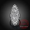 925 Sterling Silver Finger Rings for Women Hollow Rhinestone Engagement British Style Jewelry Vintage Boho Luxury Ladies Female
