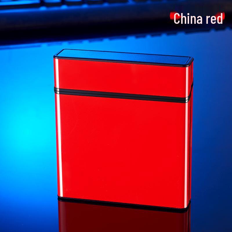 6.5mm Hand-Rolled Cigarette Case, 20-Count, 3-Section, No-Leak Flat Case, Men's Portable Smoking Storage Box