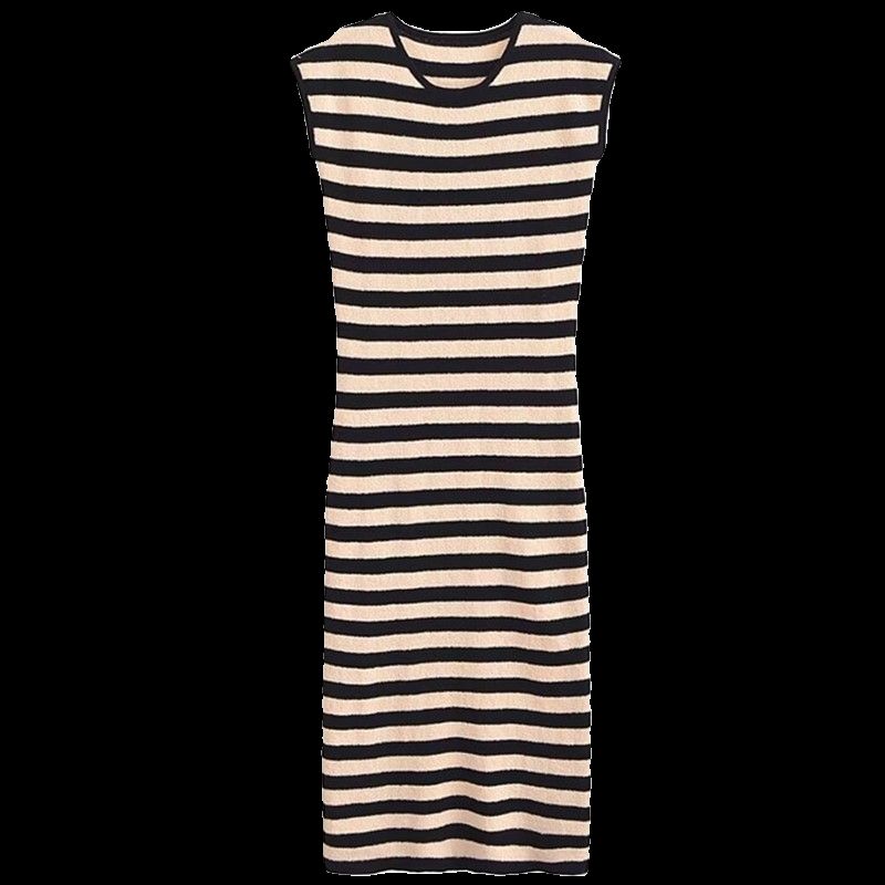Fashion Style 2024 Spring New Women's Clothing Silm Easiest for Match Knitting Mid Length Long Length Dress 8779158 070