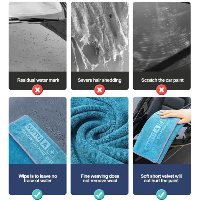 Auto-Mikrofaser-Handtuch, Mikrofasertuch, Waschtuch, Mikrofaser-Reinigungs- und Trocknungstuch, Auto-Waschtuch, Auto-Detaillierung für Autopflege, Wachs, Politur