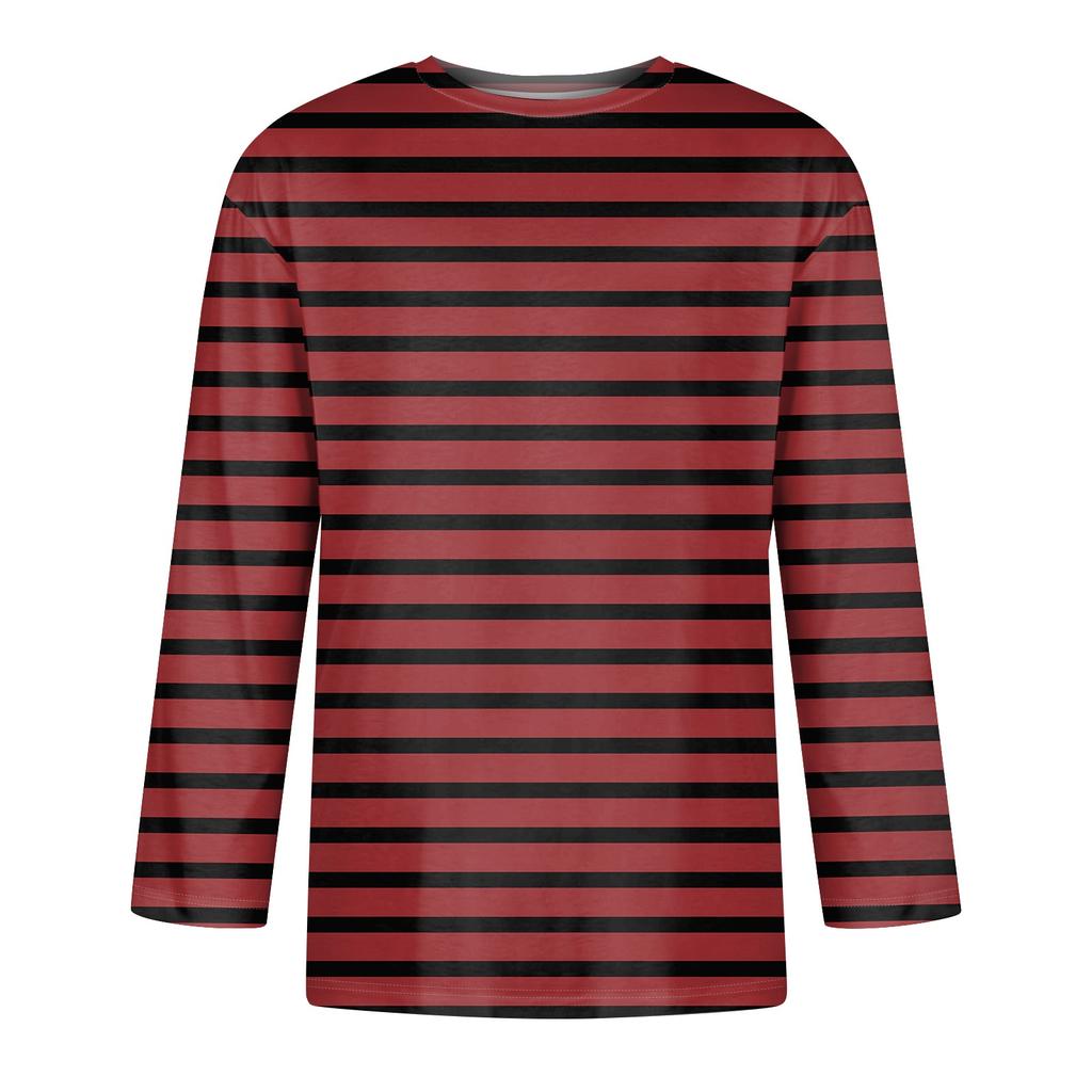 Heren Effen Kleur Ronde Hals Driekwart Mouw Top T-shirt