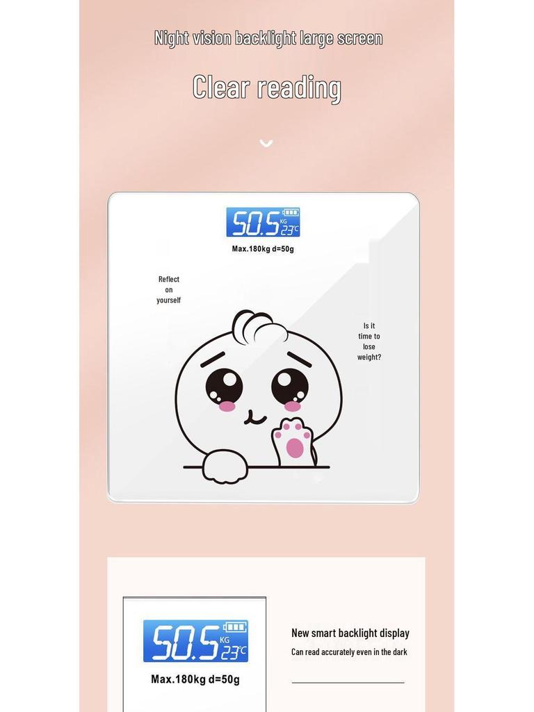 Rechargeable Household Electronic Weight Scale - Precise & Stylish for Health Management