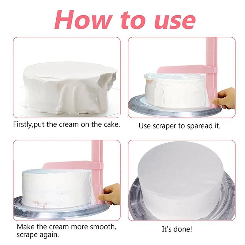 Cake Scraper Convenient Adjustable Fondant Spatulas Cake Edge Smoother Cream Decorating Diy Bakeware Tableware Kitchen Cake Tool