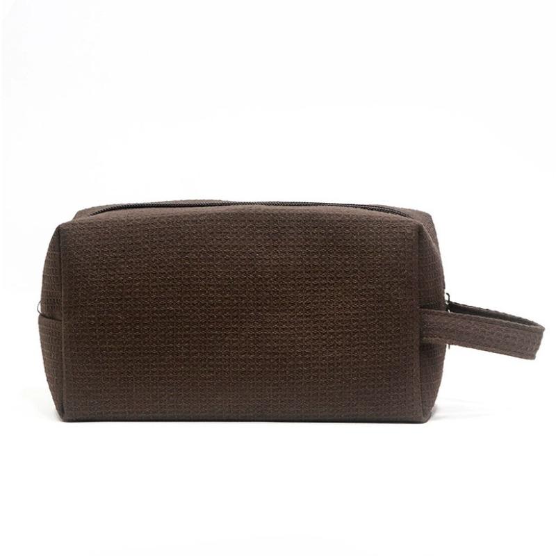 Ladies' Cosmetic Bags Solid Color Japanese Harajuku Cotton Soft Makeup Bags Travel Portable Compact Large Capacity Storage Bags