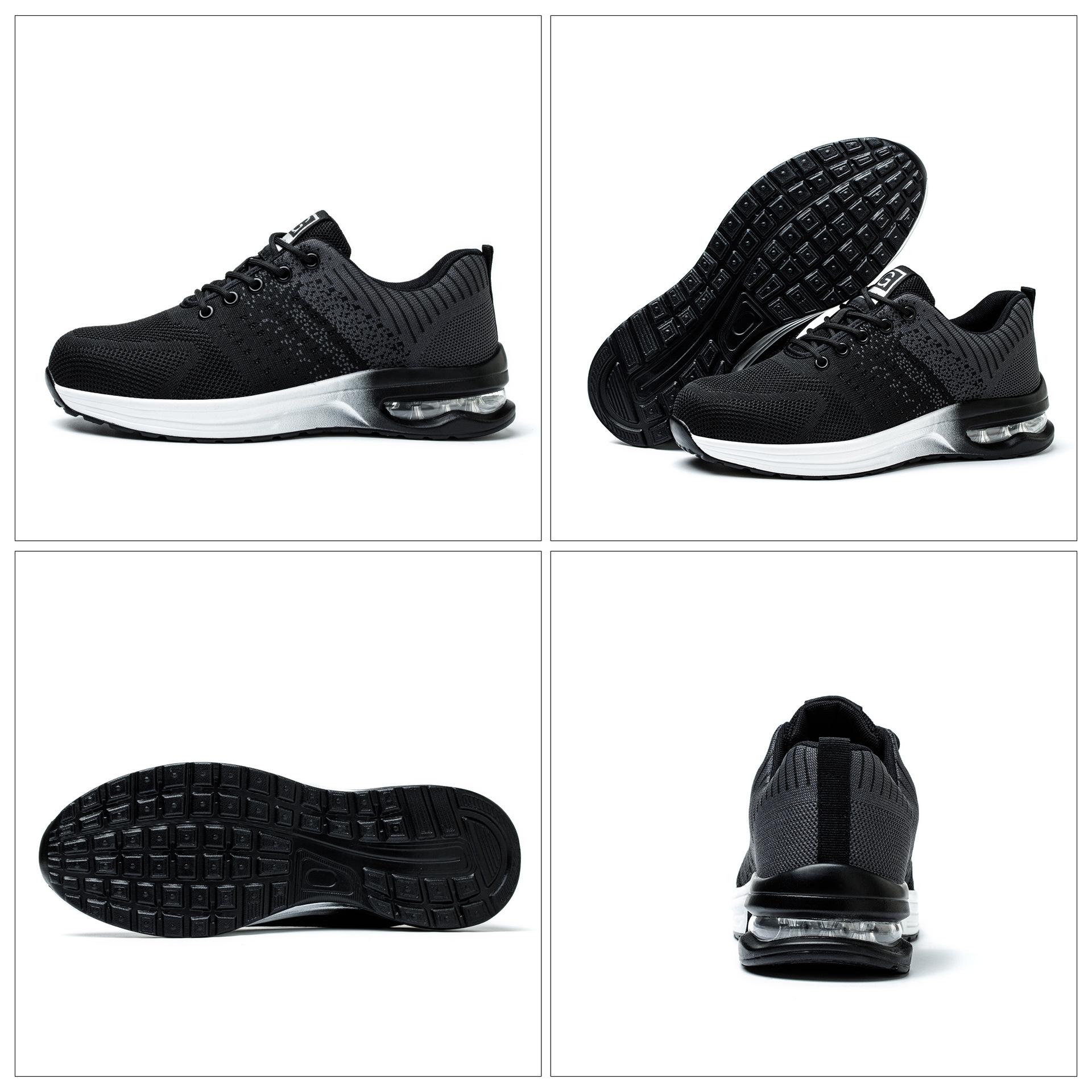 

Обувь для страхования труда, ПУ, воздушная подушка, противоударные и ударопрочные, сверхлегкие, амортизирующие и износостойкие, мужские дышащие защитные ботинки 45