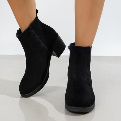 Women Platform Boots Women's Ankle Boots Autumn Fashion Elegant Faux  Elegant Concise Solid Colors High Heel Ankle Boots