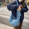 Torba dżinsowa Damska torba na zakupy na ramię Torba studencka o dużej pojemności