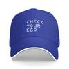 CHECK YOUR EGO Baseball Cap Unisex Hat Rave Elegant Womens Hats Unisexs