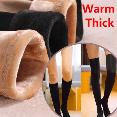Thermal Wool Cashmere Snow Long Socks Knee Gaiters Socks Velvet Floor Hosiery Sleeping Stockings