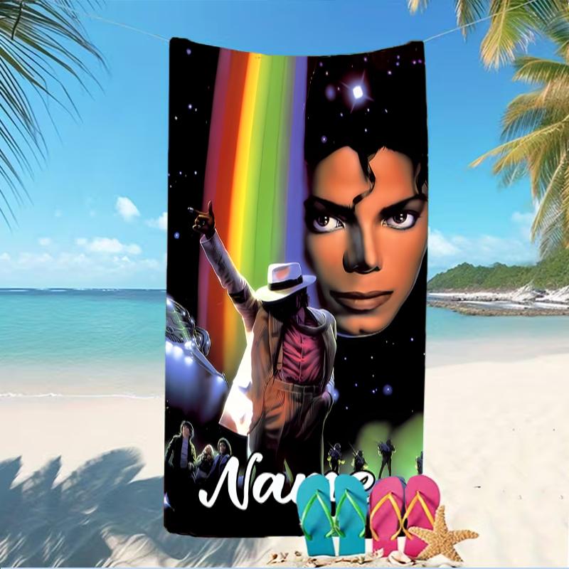 Customizable Personalized Beach Towels Michael Jackson Themed designs.Suitable for the Beach, Yoga, Sports;ideal As Beach Accessories