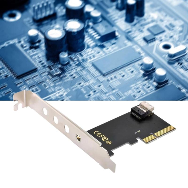 Effective PCIe 4.0 X4 To Slimlines SFF8654 Adapter Card Computer Hard Drive Fast Data Transfer Card Half Height Baffle