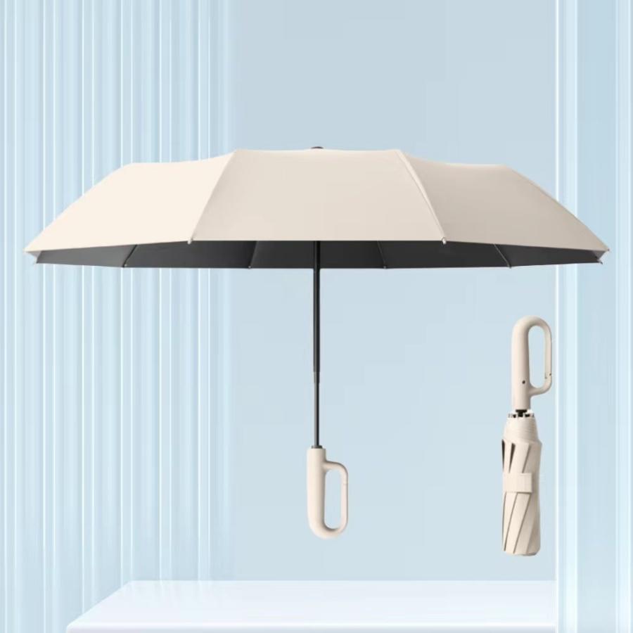 105cm Reinforce Ring Clasp Fully Automatic Umbrella for Men and Women, Folding, Windproof, Strong, Waterproof, Sturdy, Sunscreen