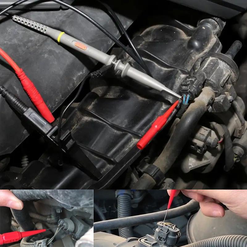 1/2pcs Insulation Piercing Needle Non-destructive Multimeter Test Probes Red/Black 30V-60V For Banana Plug