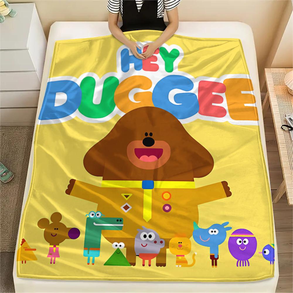 

1PC Hey Duggee Print Flannel Blanket, High quality All Seasons, Home Decor, Warmth and Comfort, Perfect for Christmas Gifts 80cm x 120cm