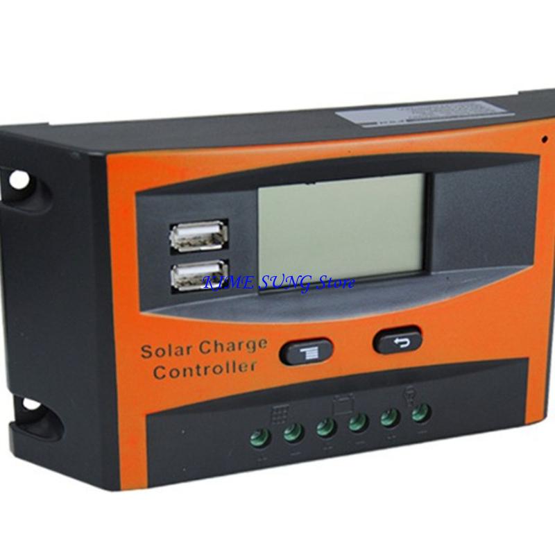 L5BD Solar Panel Controller 20A 12V 24V With Duals USB Ports High Efficiency LCD Display Function Battery Regulator