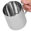 Mug Cup 304 Stainless Steel Double Layer Anti Scald Coffee Tea Water Cup with Handle 400ml(Silver )