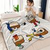 1pc Fun Bread for Man Multi-Posture Printed Plush Blanket, Modern Style, Soft and Comfortable Blanket, Digital Printing, Suitable for All Seasons, Ide