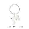 1 Pair Creativity Cute Stainless Steel Cartoon Cat Keychain Couple Animal Matching Key Ring Pendants Valentine Friendship Gift