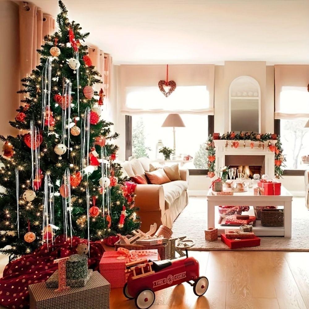 5000Pcs 47cm Christmas Tree Metal Wire Reusable Christmas Icicle Tinsel Set  Indoor/ Outdoor