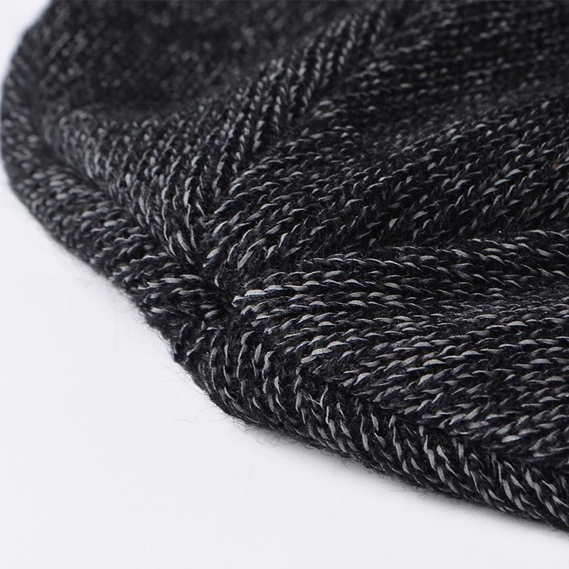 Winter night reflective silk knitted hat, double-layer inner velvet warm hat men's and women's outdoor riding running hat