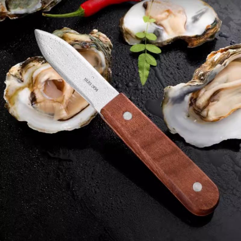 Japanese 304 Stainless Steel Oyster Knife with Scallop Opener, Used for Seafood Shells, Can Directly Open Oysters