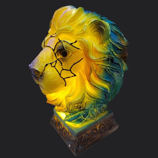 Stained Glass Animal Table Lamp Battery Operated Vintage Animal Night Light Home Office Bedroom Kids Room Bedside Desk Lamp