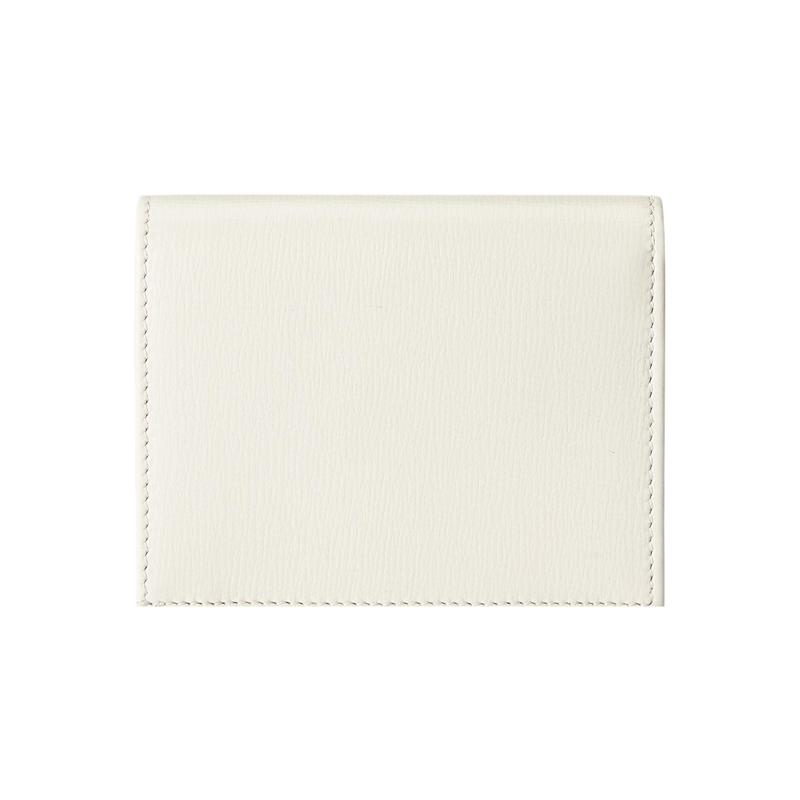 Gucci Horsebit 1955 Horsebit snap closure crystal gold tone accessories leather card holder wallet women's white