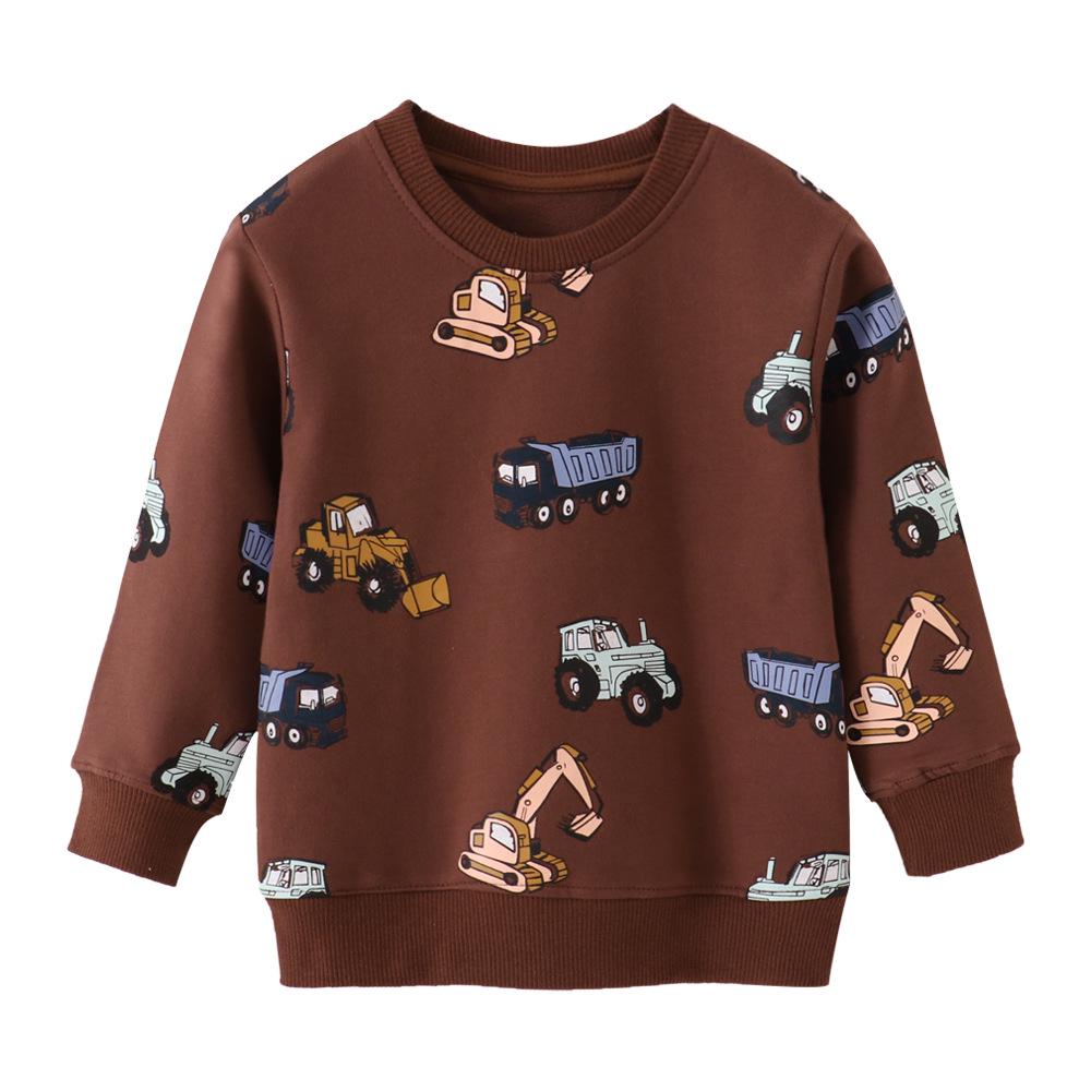 Boys Cartoon Long Sleeve Knitted Cotton Sweatshirt - Autumn European American Style Children s Clothing 2T (90 cm)