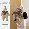 Fashionable Winter Warm Fleece-Lined Baby Girl Cotton Romper & Jacket