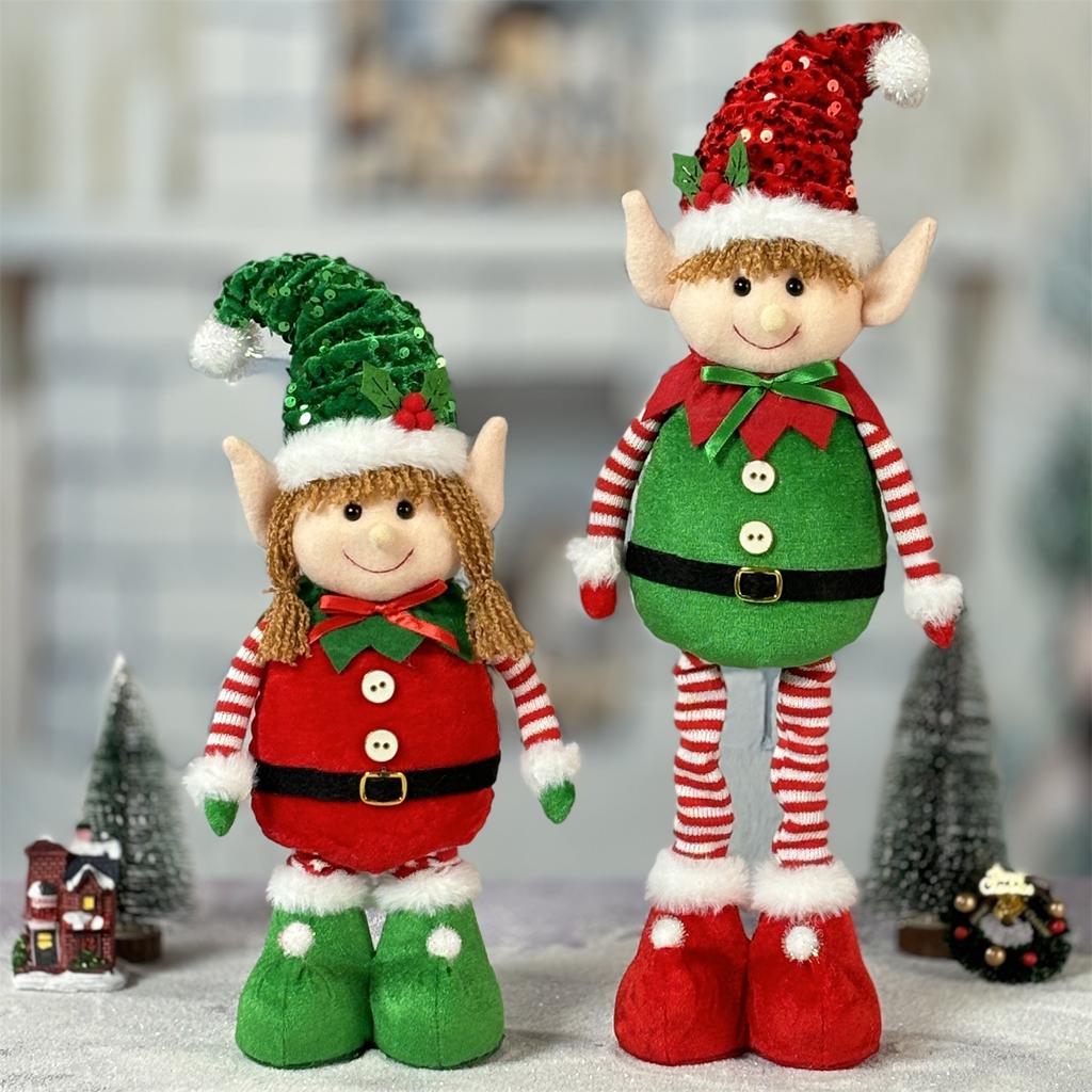 Christmas Scalable Gnomes Decoration - Handmade Xmas Swedish Tomte Plush Scandinavian Ornaments Figurine Gnomes Gifts Window Home & Holiday Decor