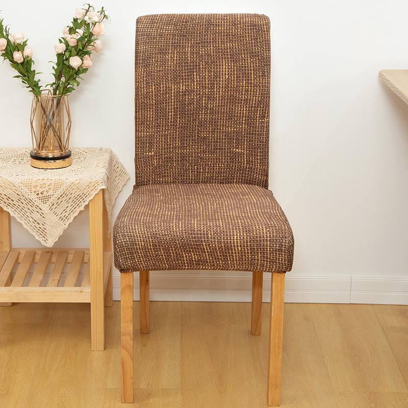 1PC Bedruckter Stuhlbezug, Stretch, waschbar, abnehmbar, große elastische Stuhlbezüge, Sitzbezug für Bankett, Hotel, Küche, Wohnzimmer