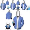 Felpa con cappuccio e giacca Cosplay 3D di Undertale Sans Design Morbido e Confortevole Per Tutti