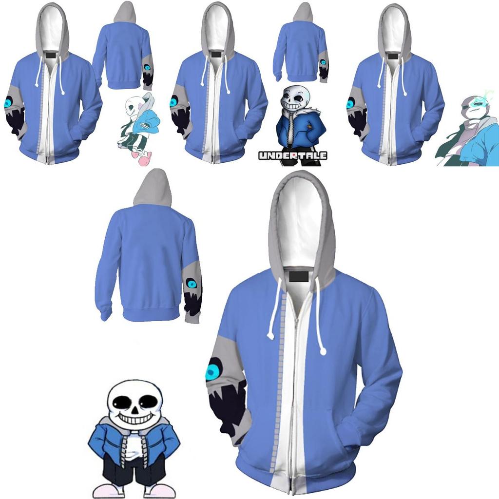 Felpa con cappuccio e giacca Cosplay 3D di Undertale Sans Design Morbido e Confortevole Per Tutti