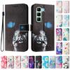 Coloured Drawing Wallet Case for Infinix Smart 9 6 Hot 20 20i 12i 12 Play Note 12 Pro Zero 20 Shockproof Stand Flip Phone Cover