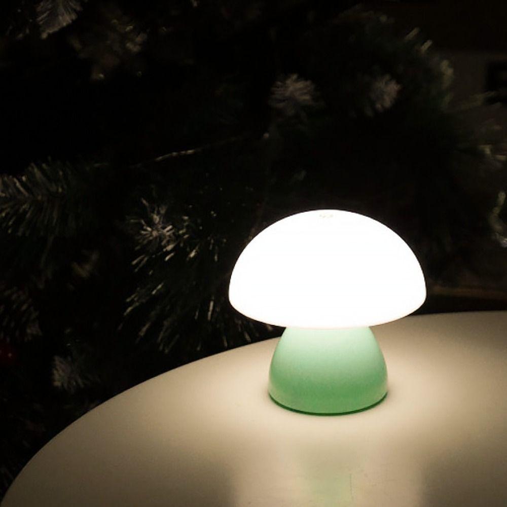 Warm White Lights Mushroom LED Table Lamp Dimmable Function USB Charging Port USB Charging Night Light Touch Control