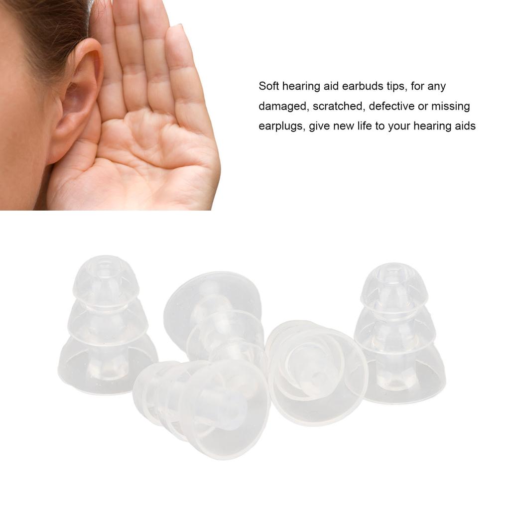 Buy 5pcs Hearing Aid Ear Tips Silicone Soft 3 Layers Replacement BTE
