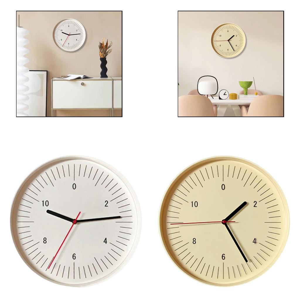 Wall Clock Gifts Easy To Read Lightweight Ornament Decorative Round for Bathroom School Cafe Bar Living Room Office