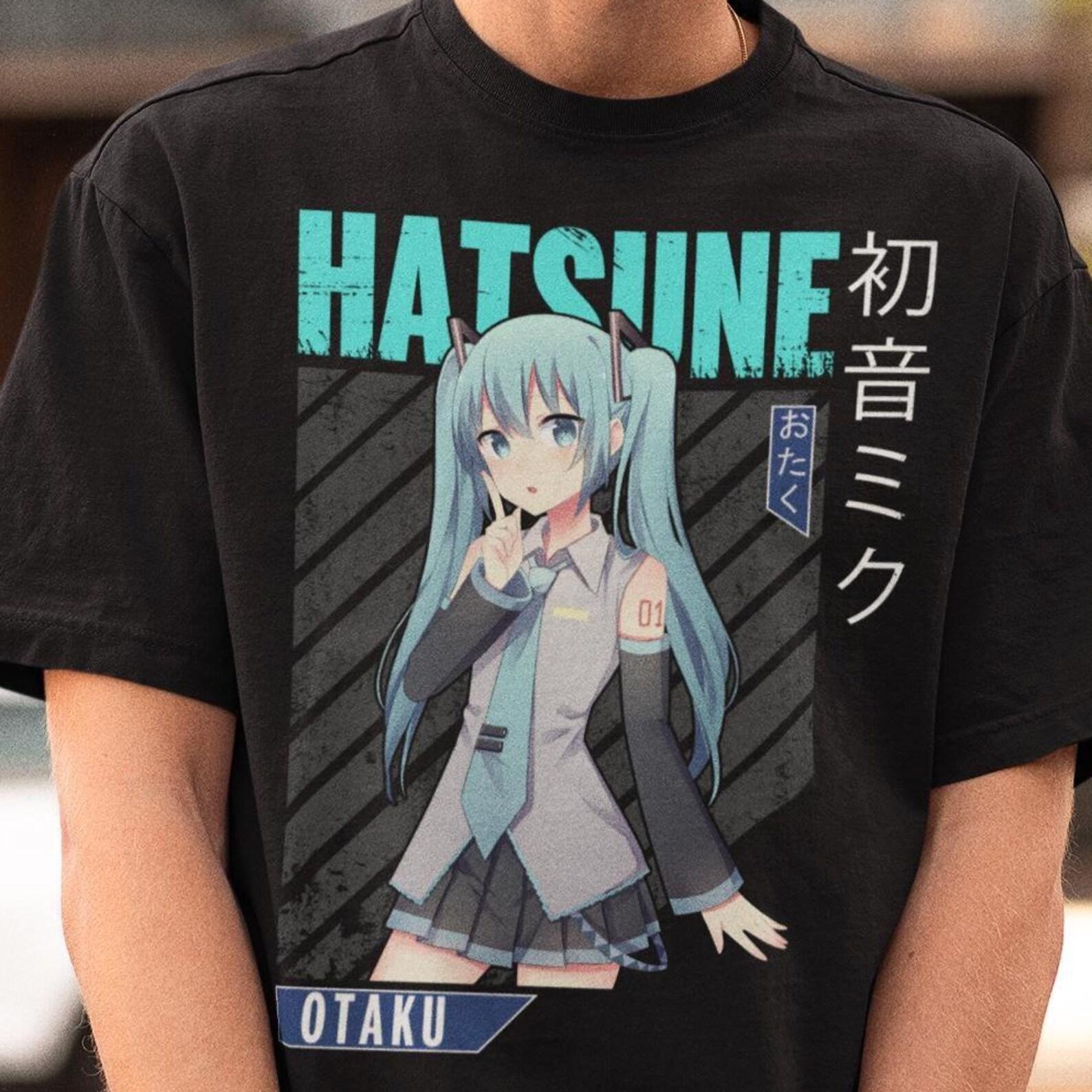 Hatsune Miku Shirt – Vocaloid Anime Tshirt,Hatsune Tee S
