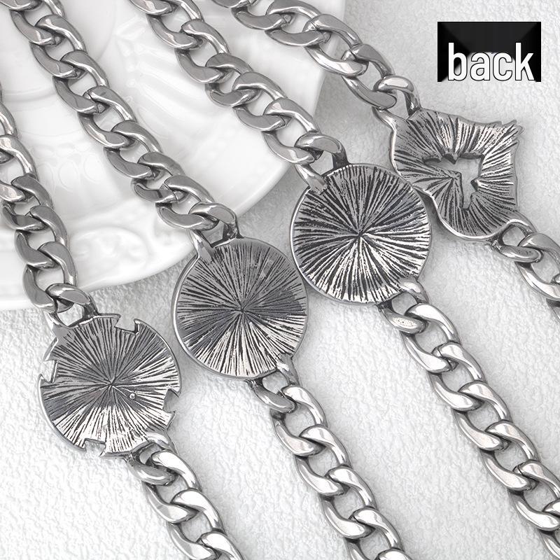 Stainless Steel Viking Infinity Knot Titanium Steel Cuban Hip Hop Bracelet