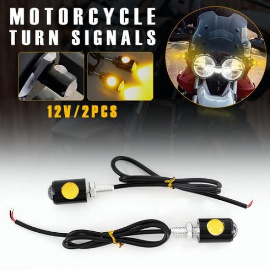 Fits Bobber Cafe Racer 6mm LED Motorcycle Mini Turn Signal Brake Light Blinker