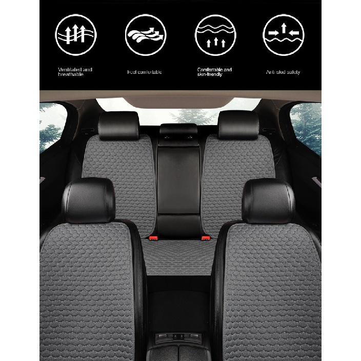 Husă scaun auto din in, pernă respirabilă și lavabilă, design universal comortable, covoraș pentru sedan, camion, SUV, New Energy