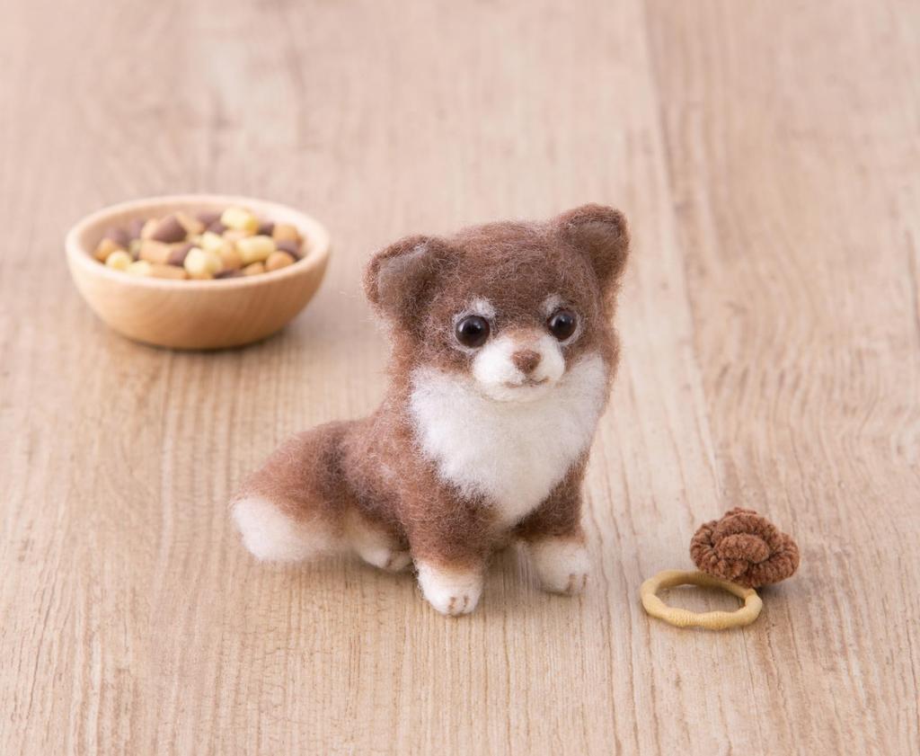 Hamanaka Felt Wool DOG CAT Chihuahua Made with Designed by Sachiko Kit & (Long Coat) Aclaine, Susa, H441-651