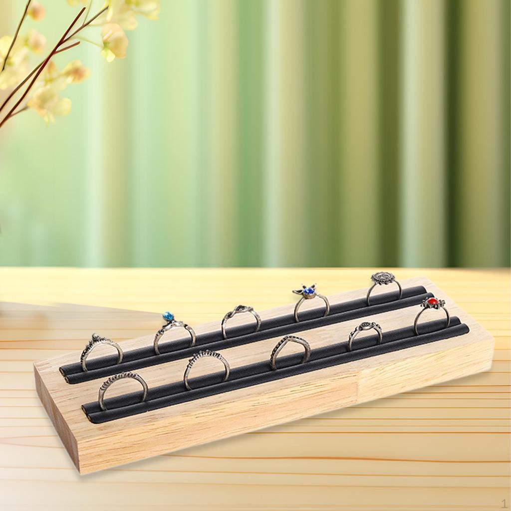 Ring Display Holder Earrings Organizer Jewelry Stand Tray for Dresser Home Desk