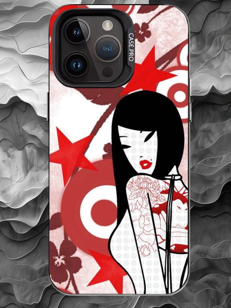 

R-Retro Cute Vibe T-Tokidoki Art Phone Case For iPhone 17 16 15 14 13 12 11 Pro Max Plus Silver Matte Black Cover iPhone15