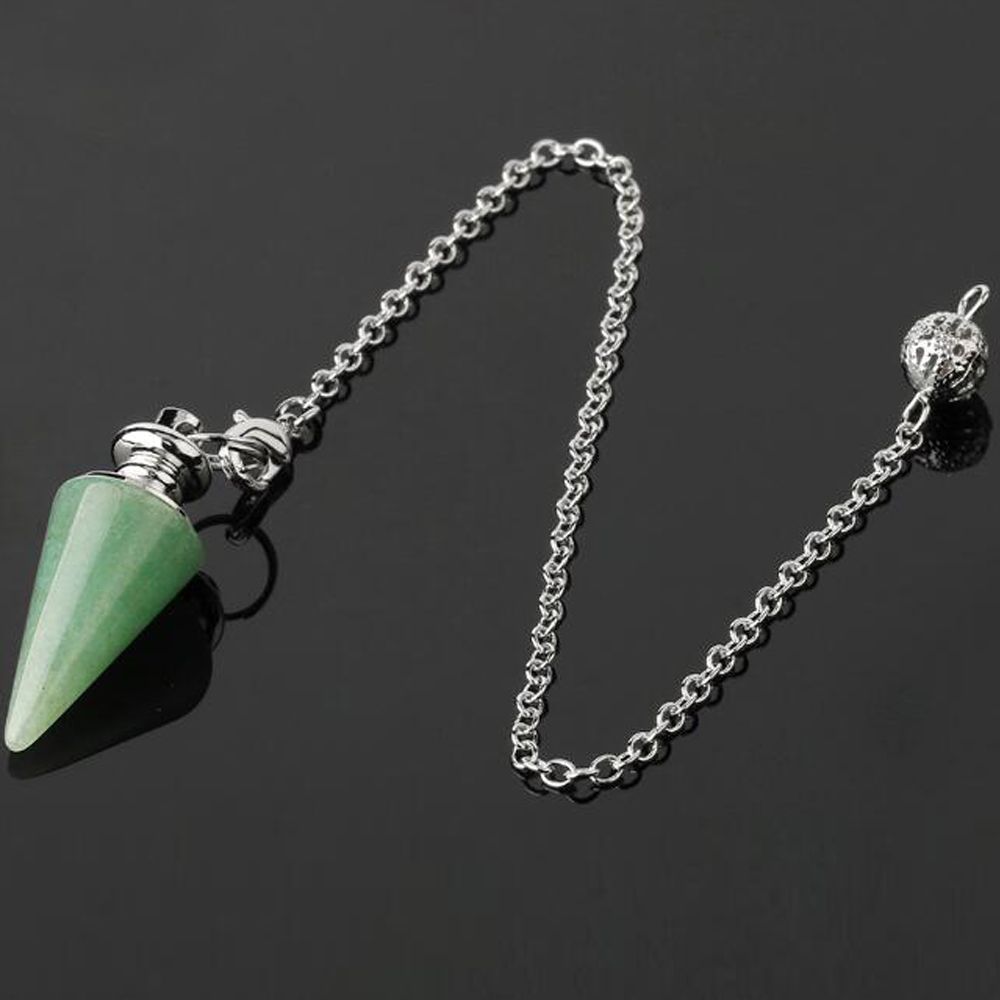 Buy Chain Crystal Pendants Gemstone Rock Healing Crystal Amulet Conical