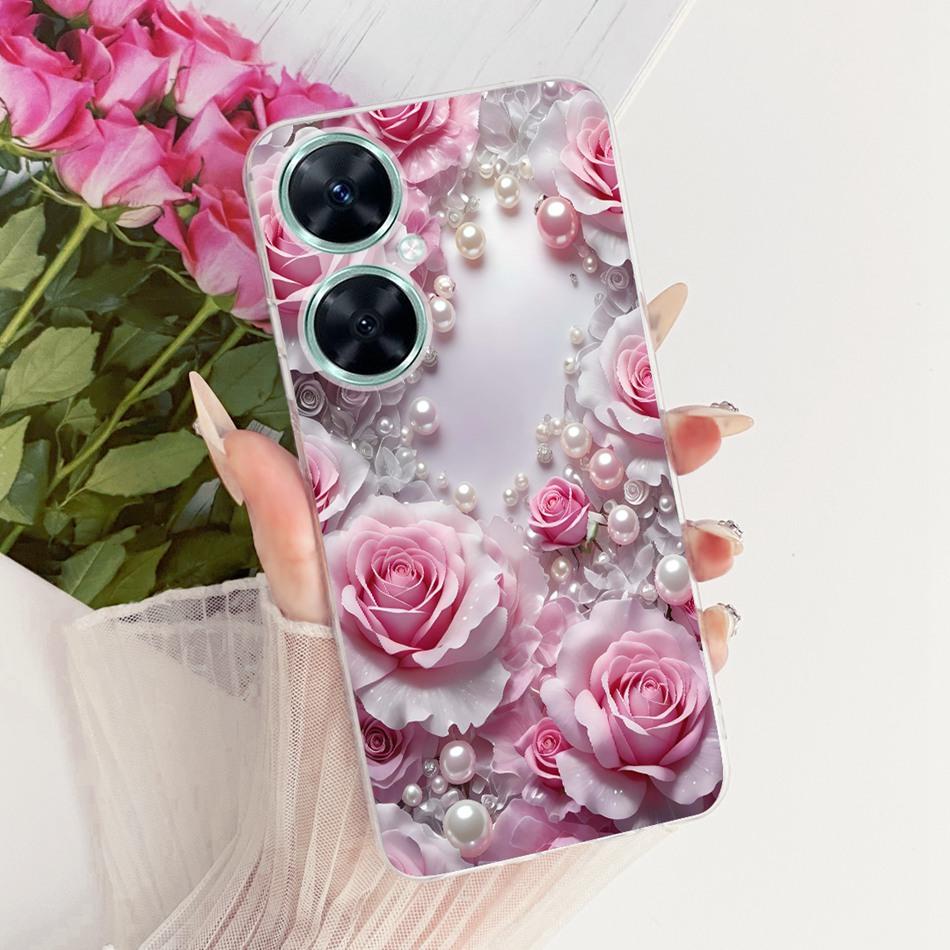 For Huawei Nova 11i Cute Flower Butterfly Cat Painted Case For Huawei Nova11i MAO-LX9 Soft Silicone TPU Phone Cases